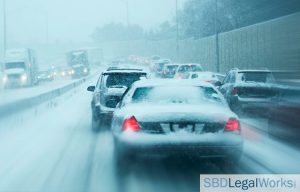 winter storm traffic on interstate